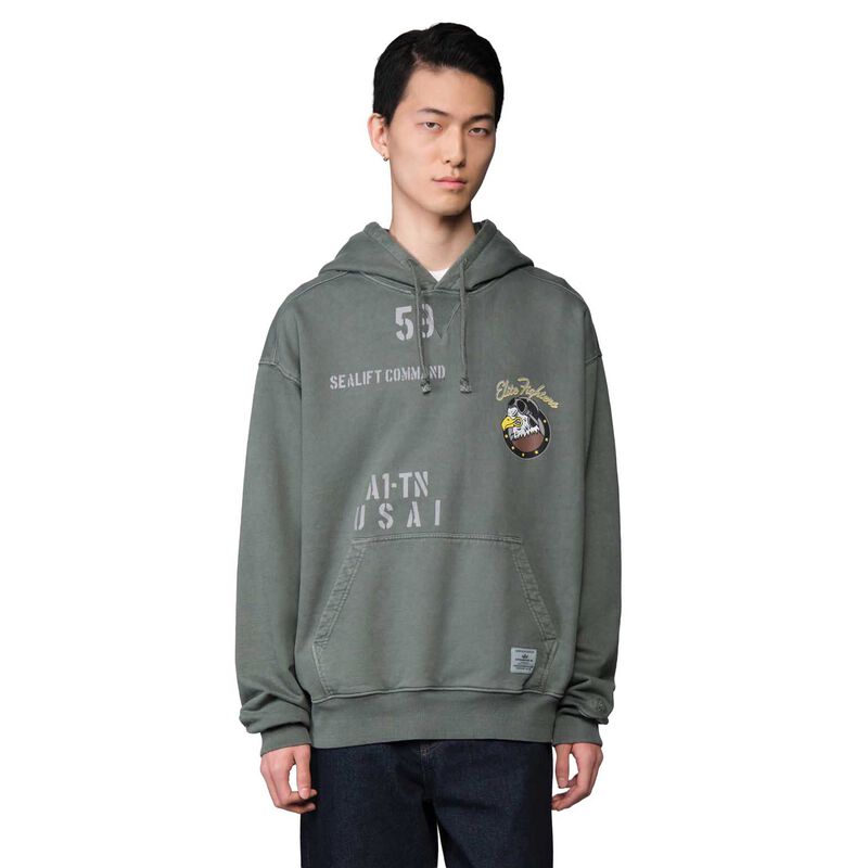 Alpha Industries Essential Hoodie Relaxed Fit Sweatshirt (Elite) image number 0